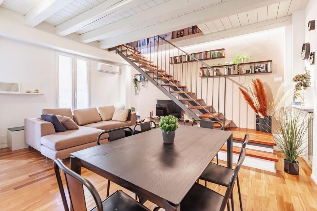 Apartament Elegante Loft Su 2 Piani A 5 Minuti Da San Siro Mediolan Zewnętrze zdjęcie